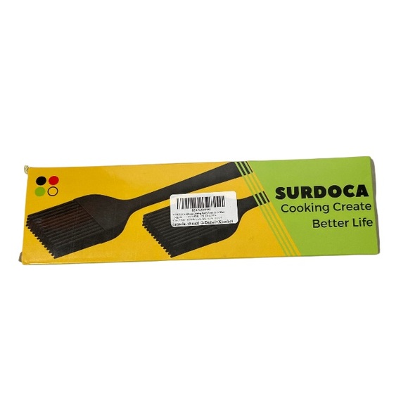 Surdoca 2 Pieces Silicone Basting Pastry Brush Black Small and Large - Picture 3 of 4